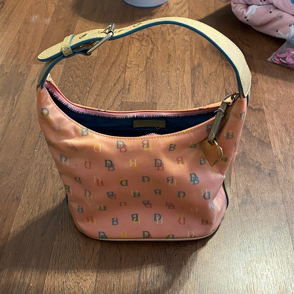 Dooney & Bourke Handbags - Dooney & Bourke Peach and Beige Shoulder Bag